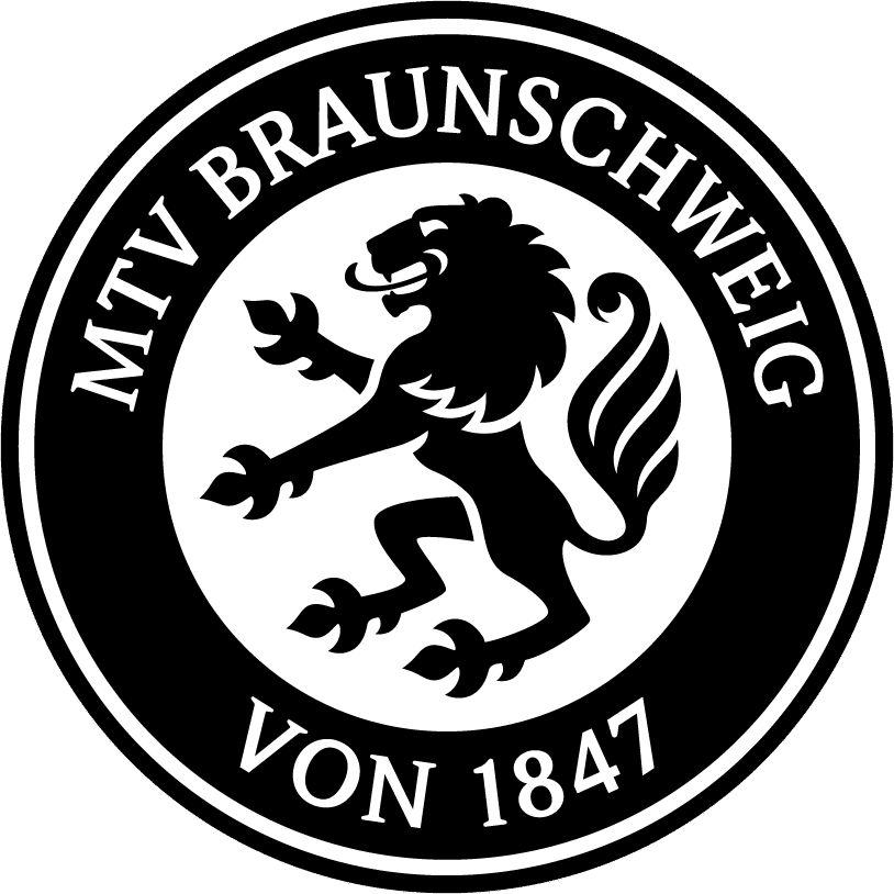 a black and white logo with a lion